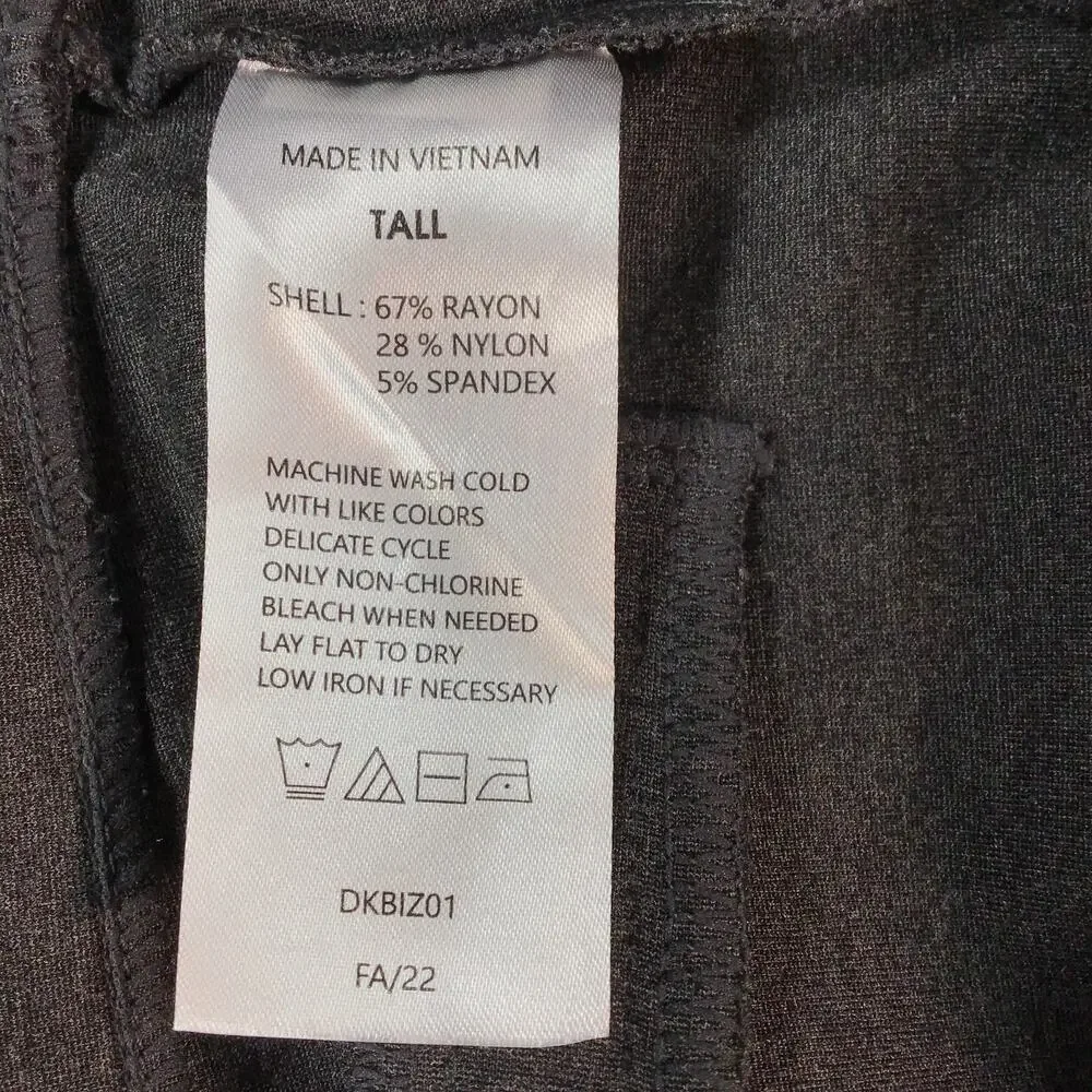 Quince Ponte Slim Pants Women Tall M Charcoal Gray Stretch Work Trousers Office